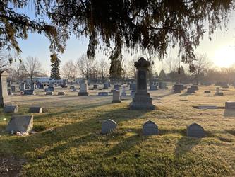 Kohlerlawn Headstones amongst tall trees